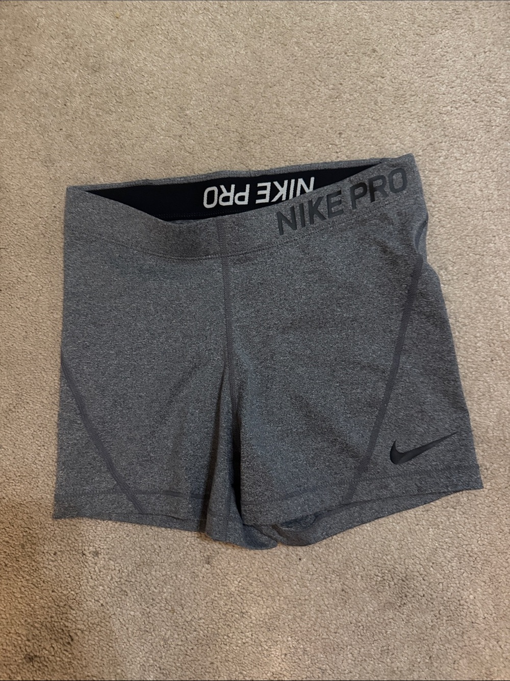 Nike Gray NIKE PRO Athletic Compression Shorts